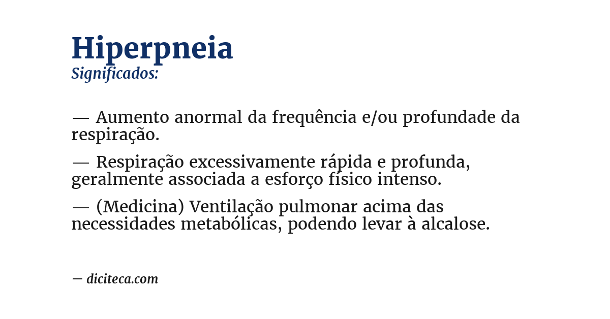 Significado de hiperpneia