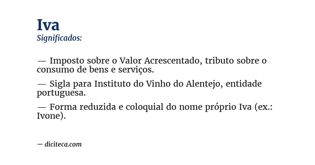 Significado de iva
