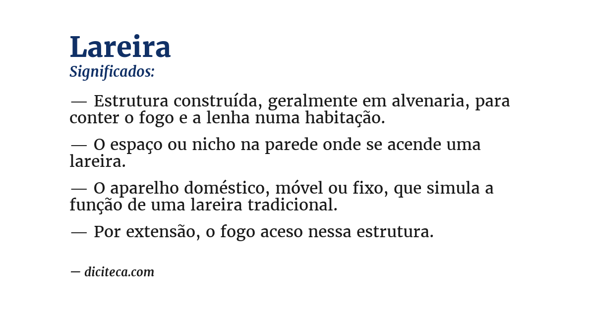 Significado de lareira