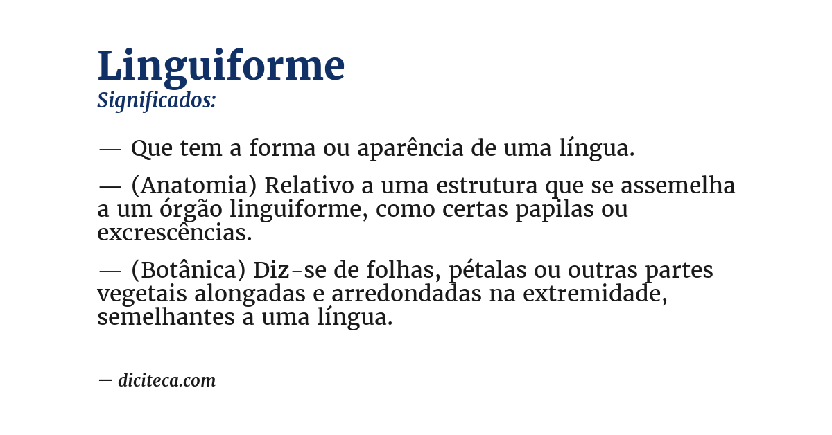 Significado de linguiforme