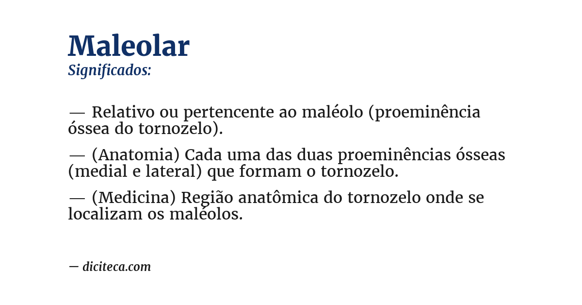 Significado de maleolar