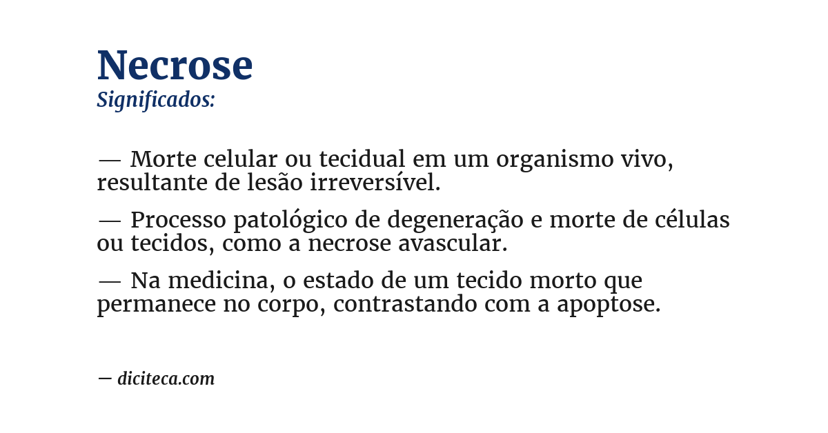 Significado de necrose