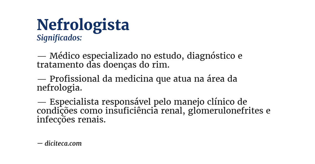 Significado de nefrologista