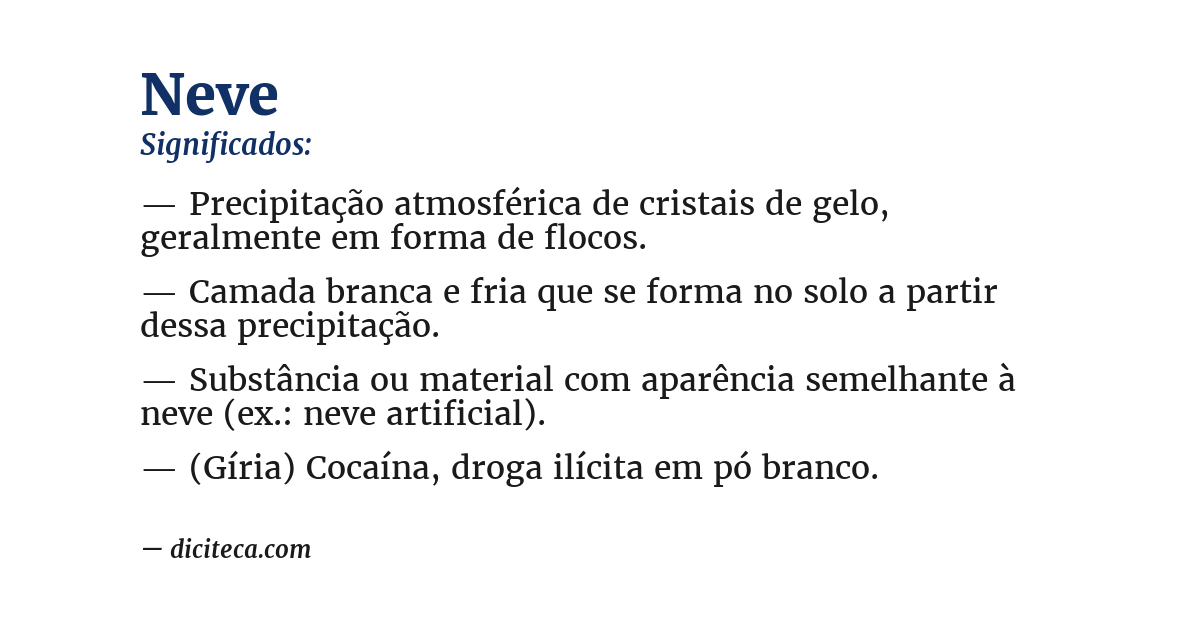 Significado de neve