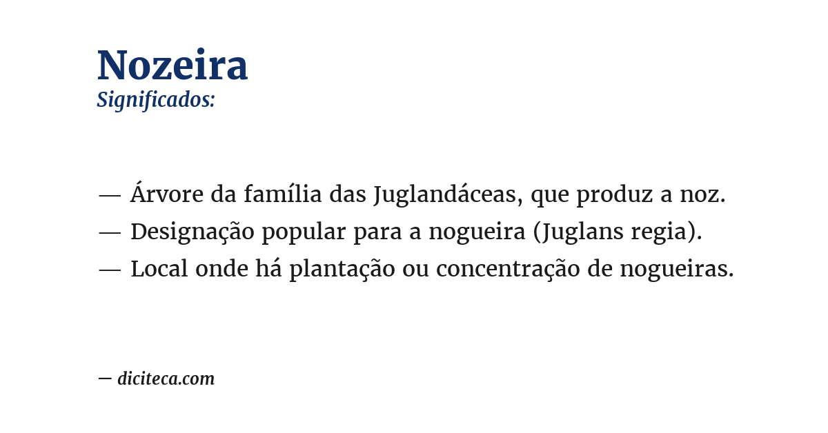 Significado de nozeira
