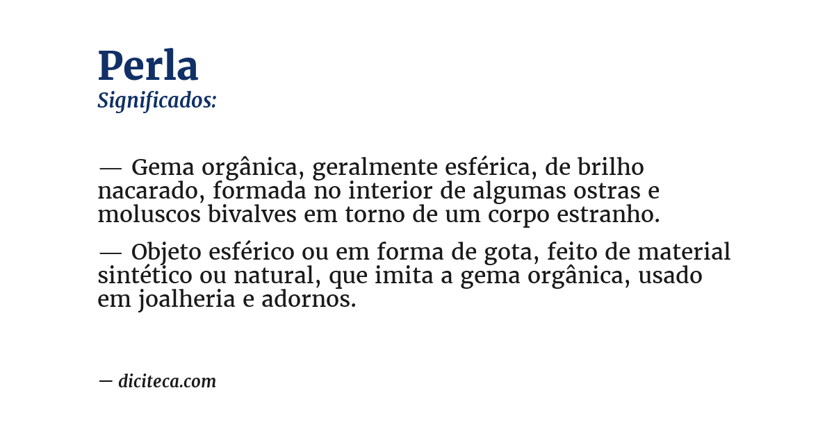 Significado de perla