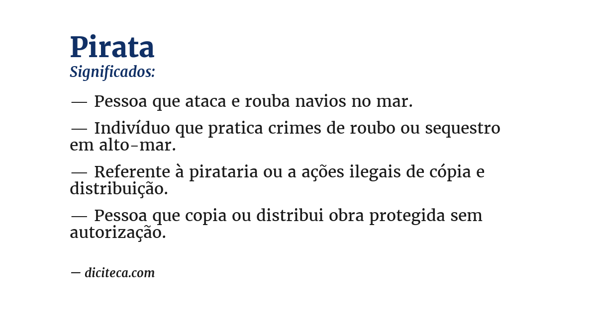 Significado de pirata