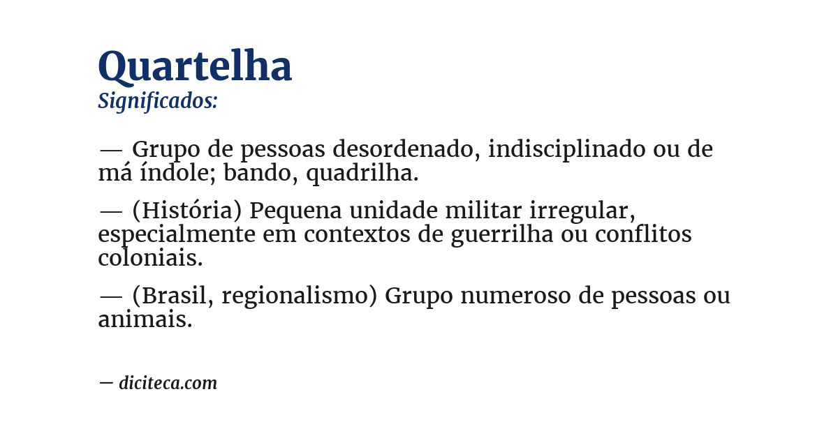 Significado de quartelha