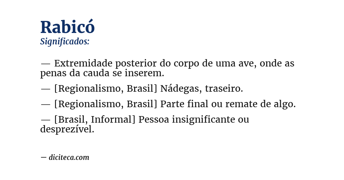Significado de rabicó