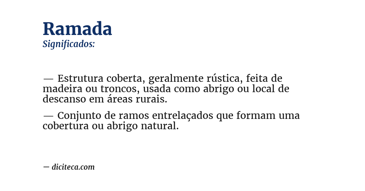 Significado de ramada