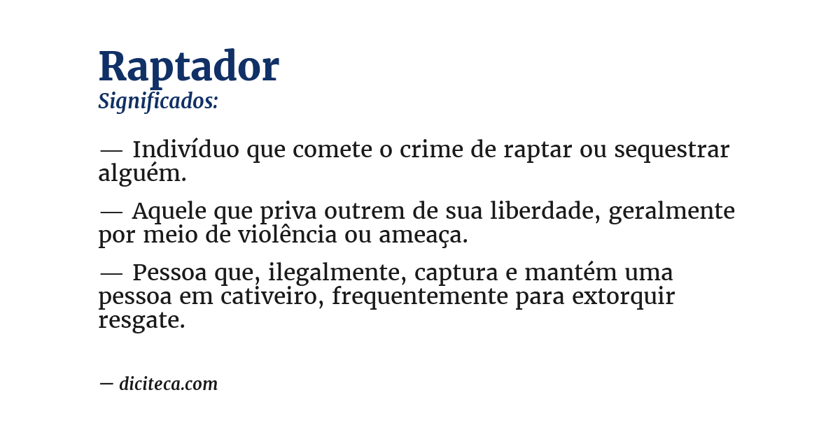Significado de raptador