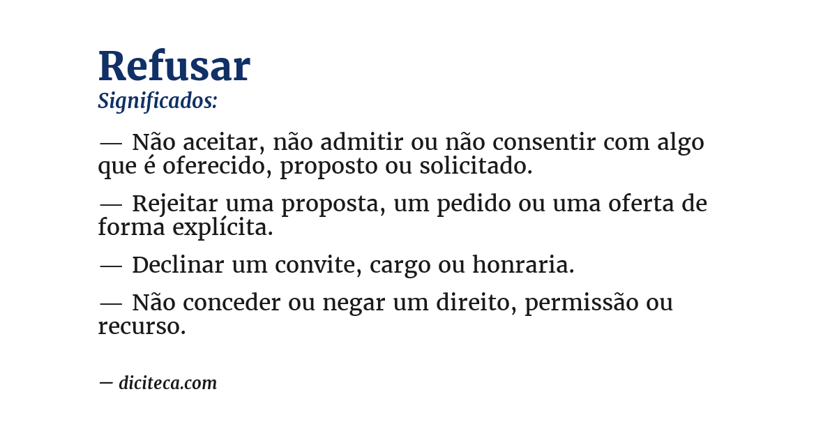 Significado de refusar