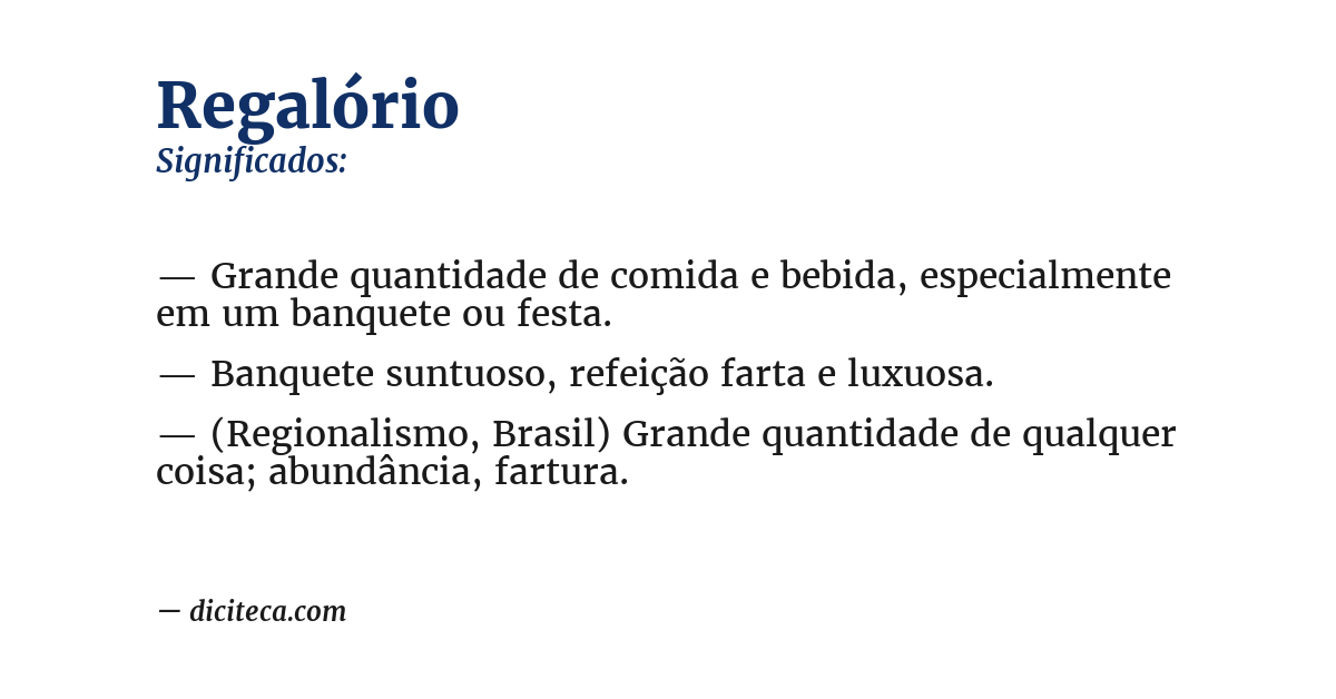 Significado de regalório
