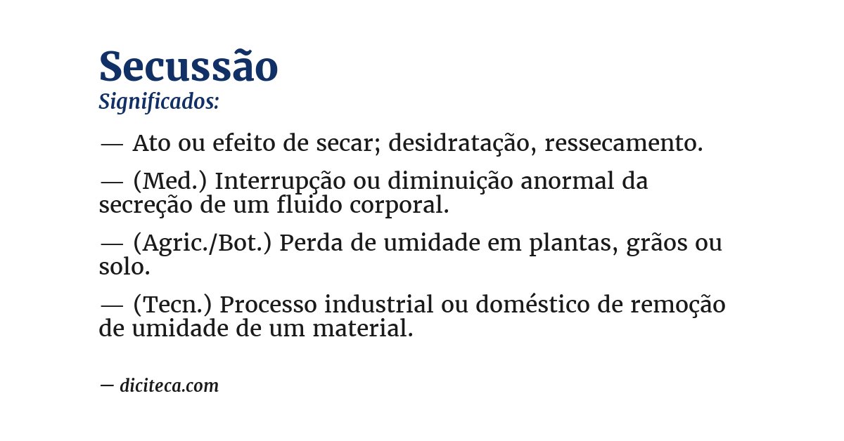 Significado de secussão