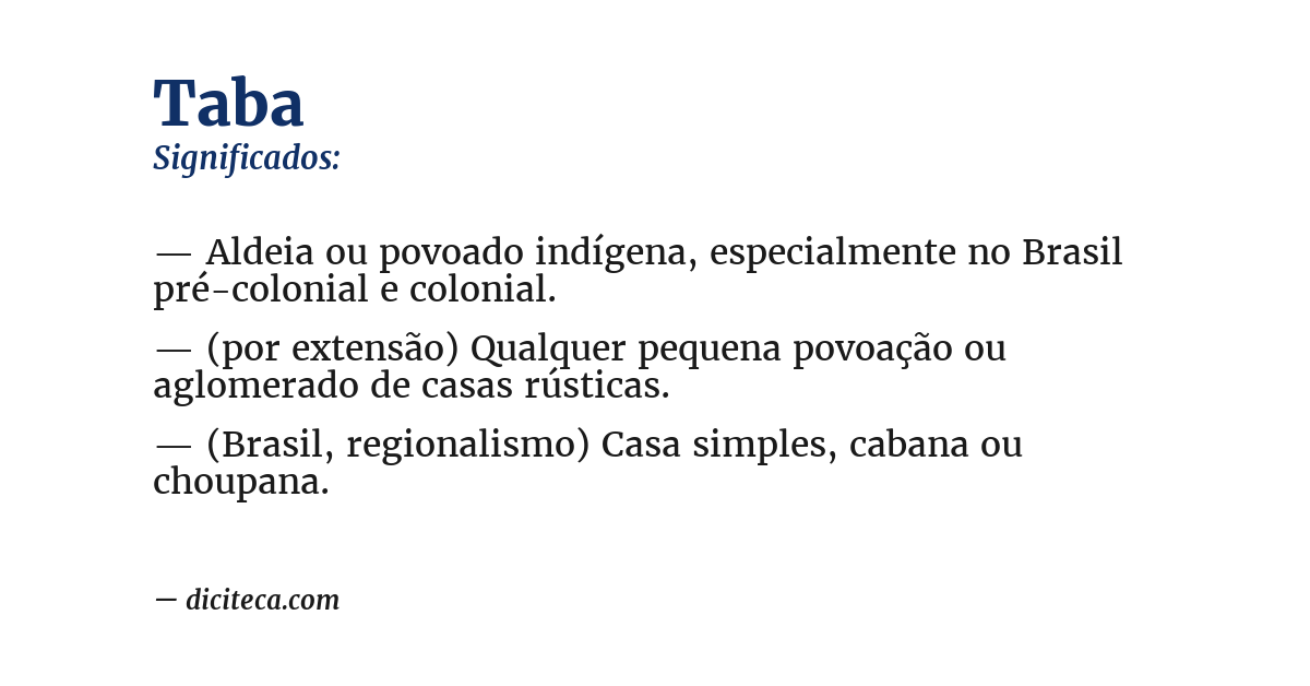 Significado de taba