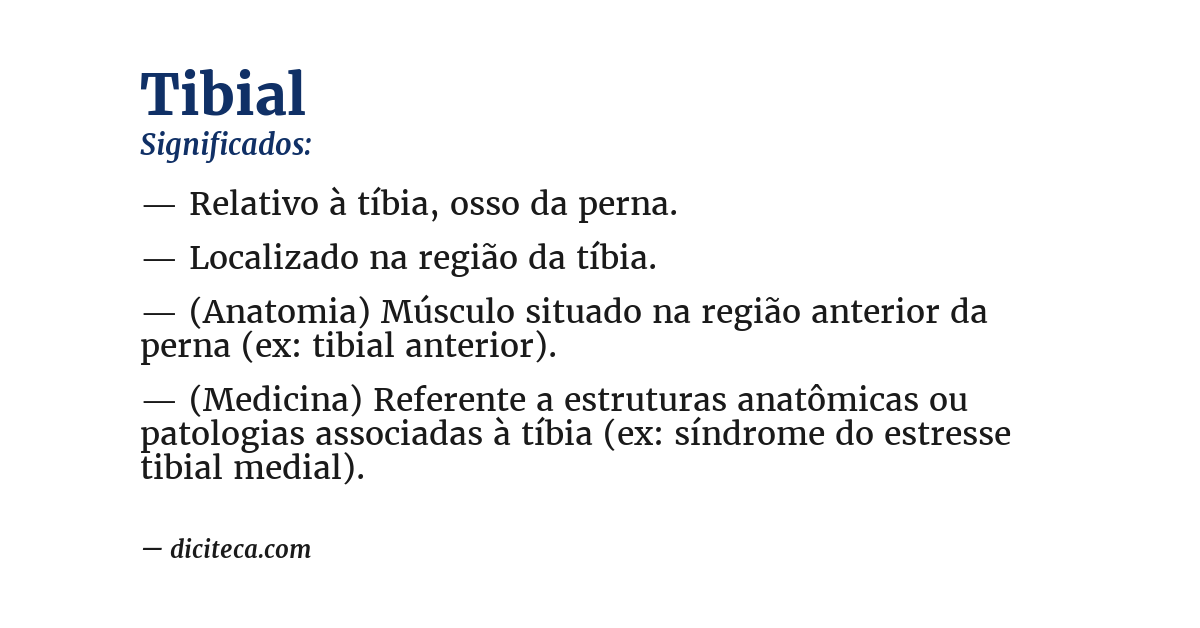 Significado de tibial