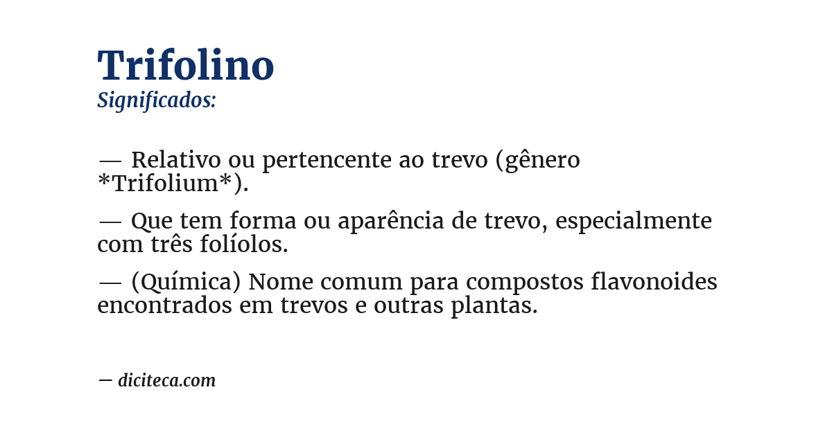 Significado de trifolino