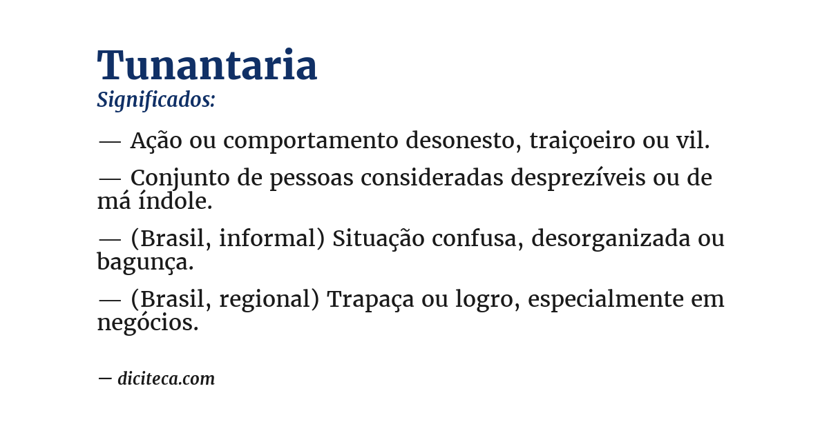 Significado de tunantaria