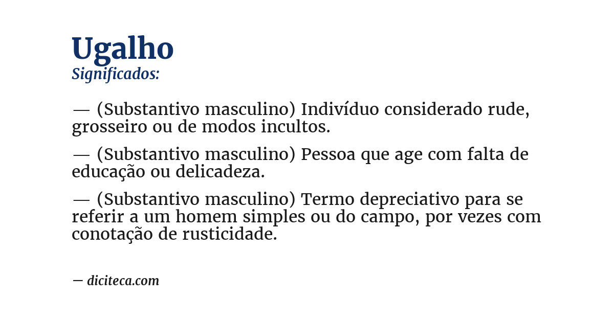 Significado de ugalho