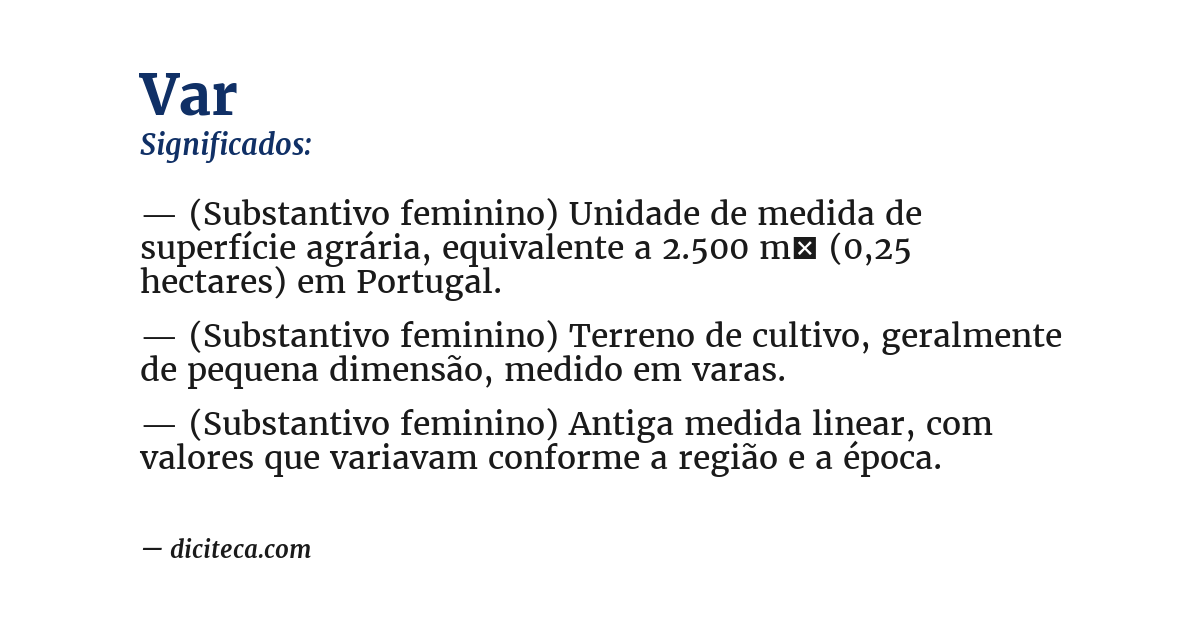 Significado de var