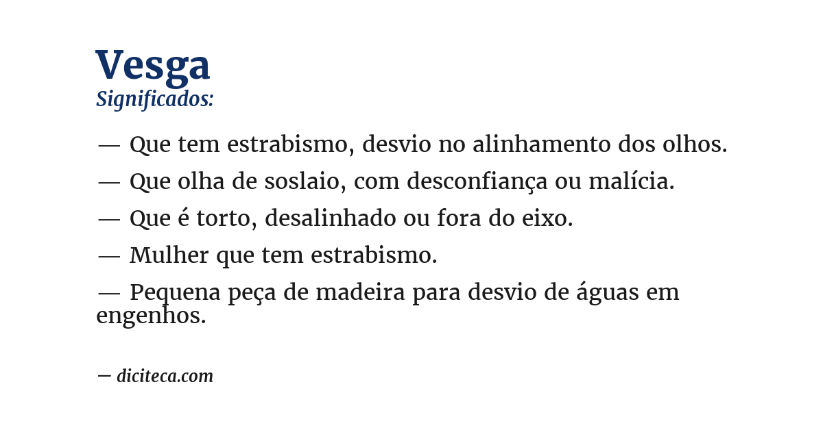 Significado de vesga