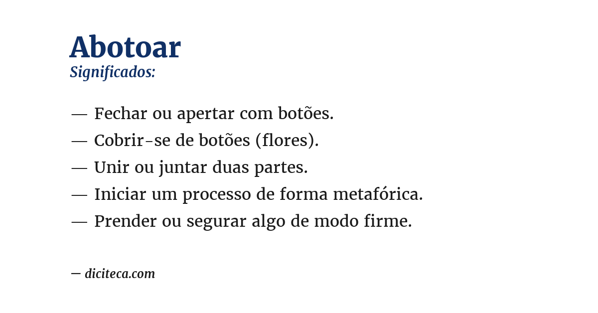 Significado de abotoar