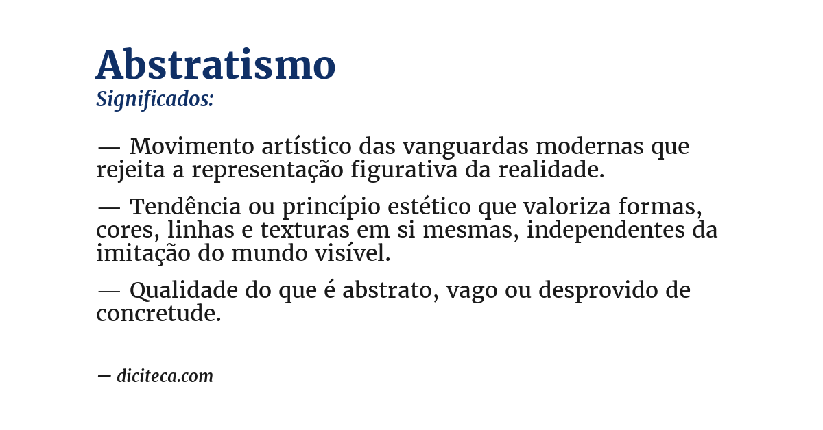 Significado de abstratismo
