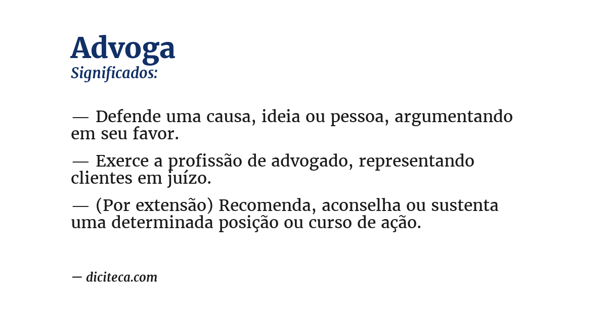 Significado de advoga