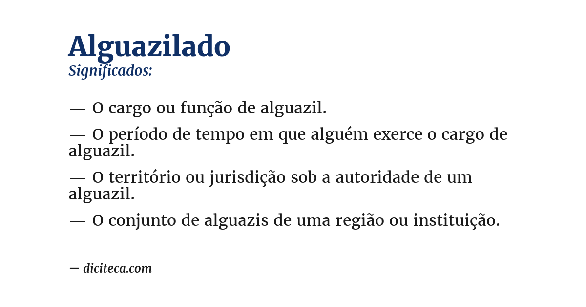 Significado de alguazilado