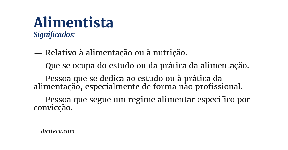 Significado de alimentista