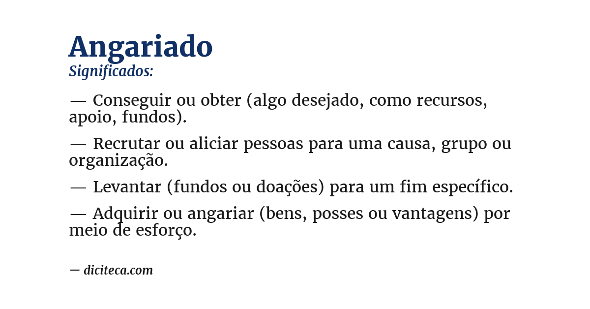 Significado de angariado