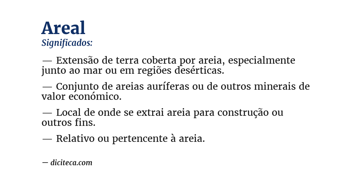 Significado de areal