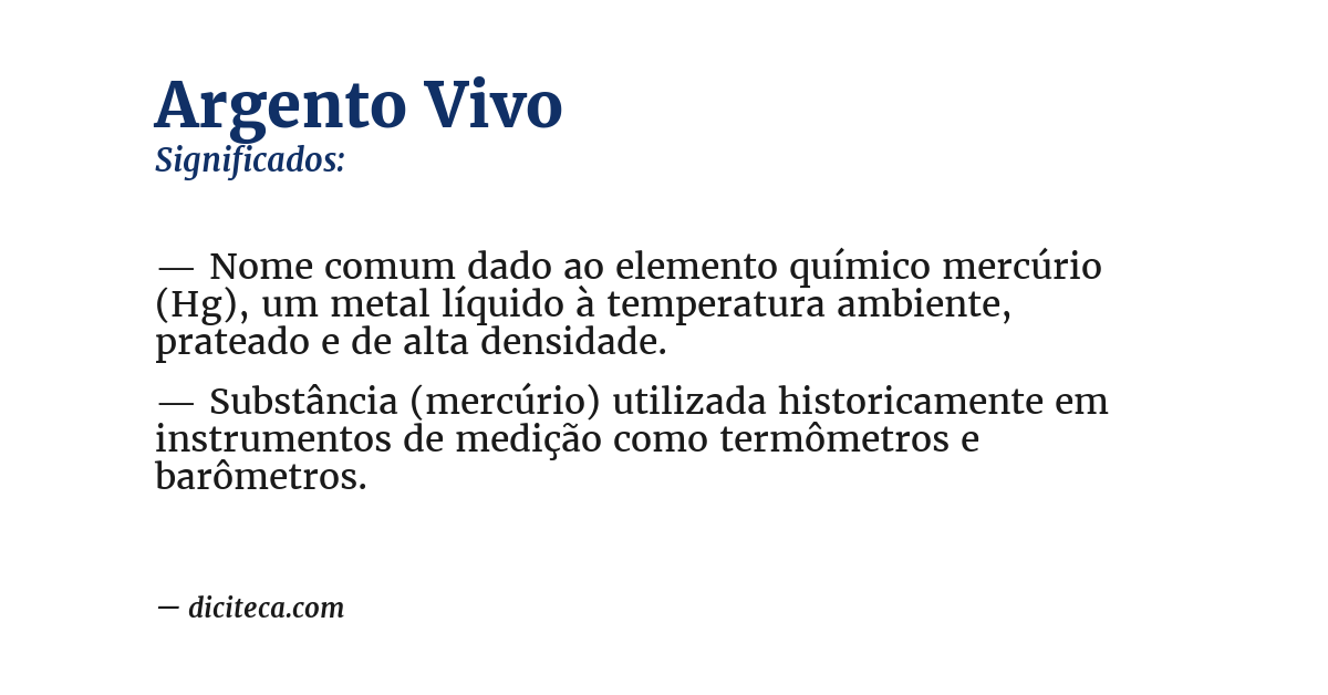 Significado de argento vivo