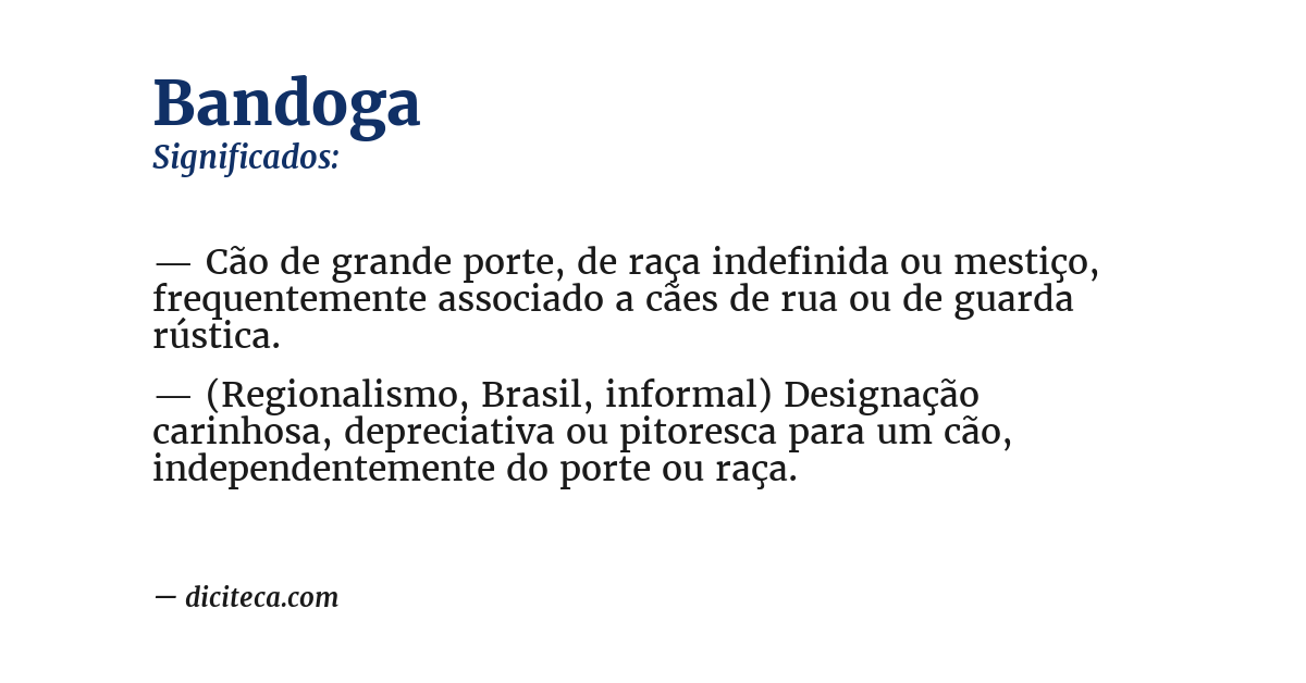 Significado de bandoga