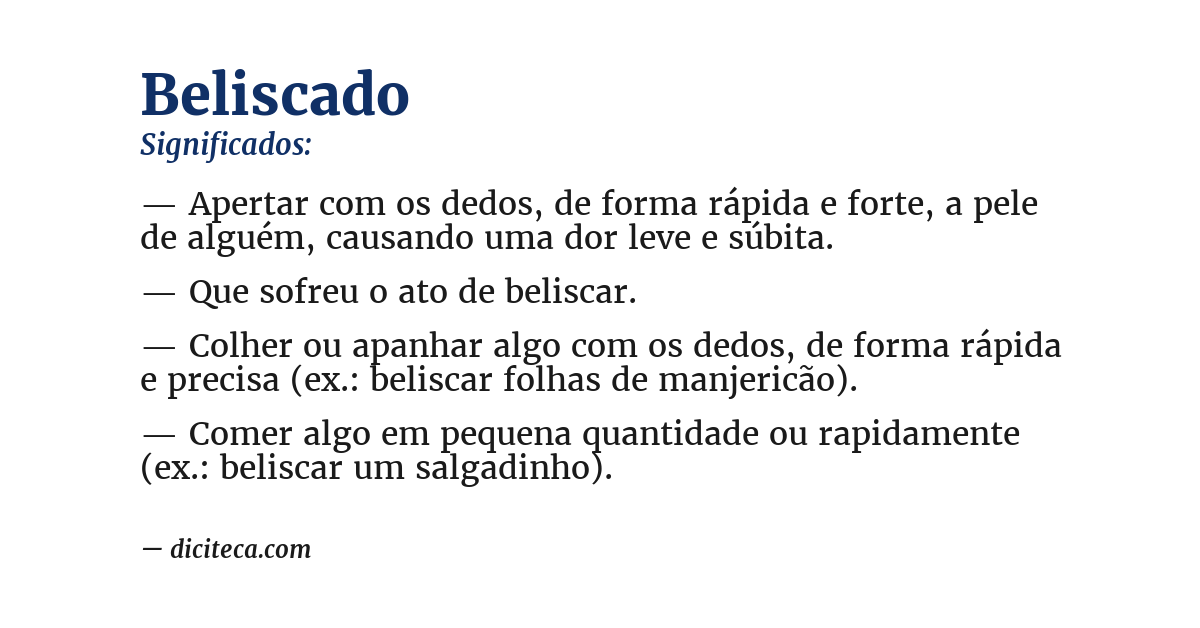 Significado de beliscado