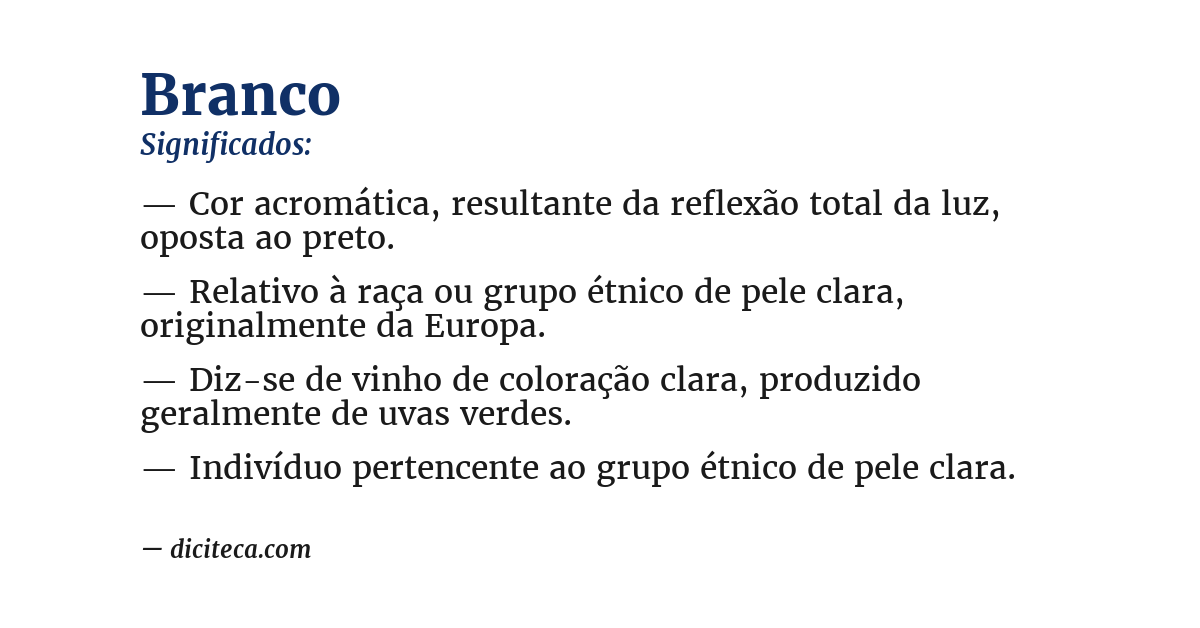 Significado de branco