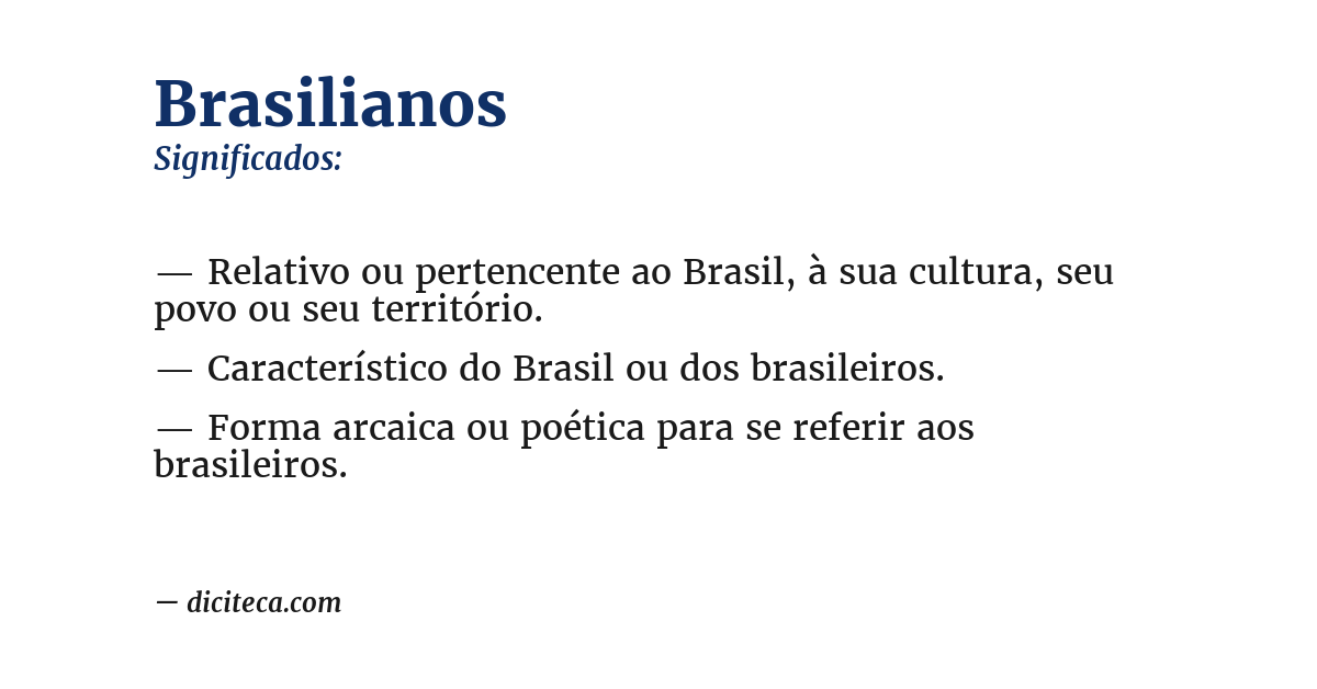 Significado de brasilianos