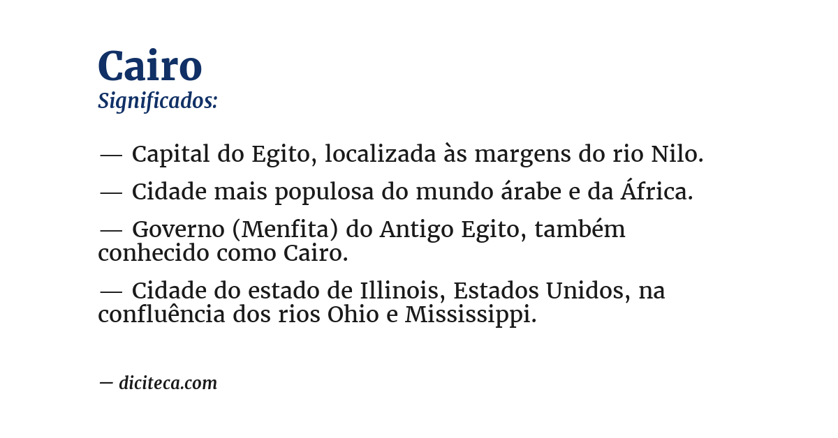 Significado de cairo