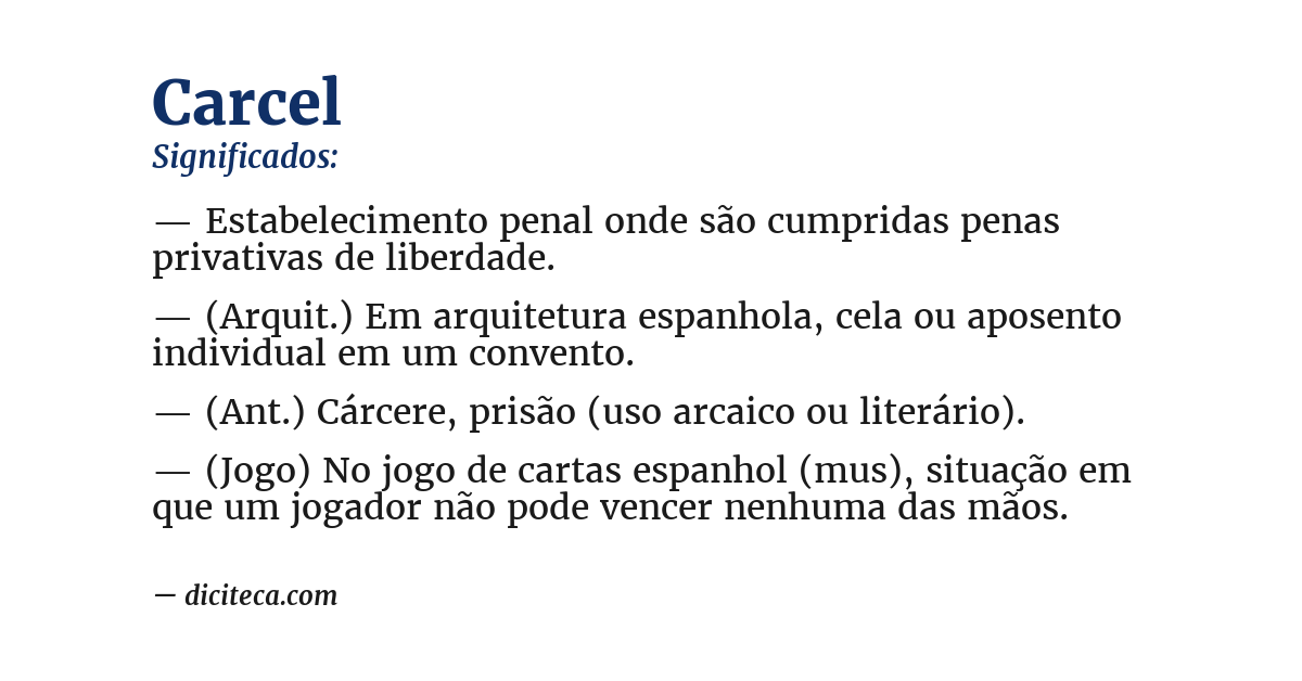 Significado de carcel