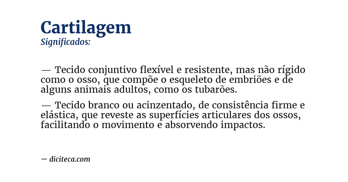 Significado de cartilagem