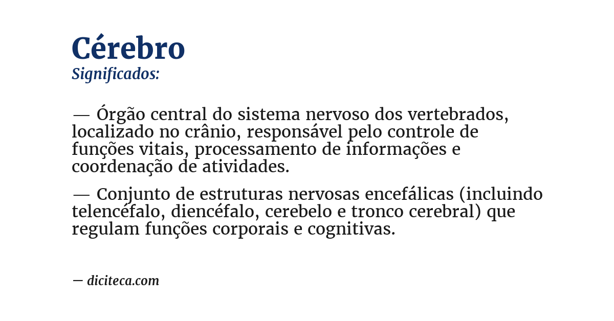 Significado de cérebro