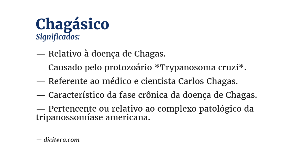 Significado de chagásico