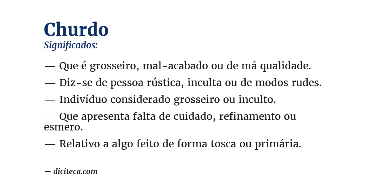 Significado de churdo
