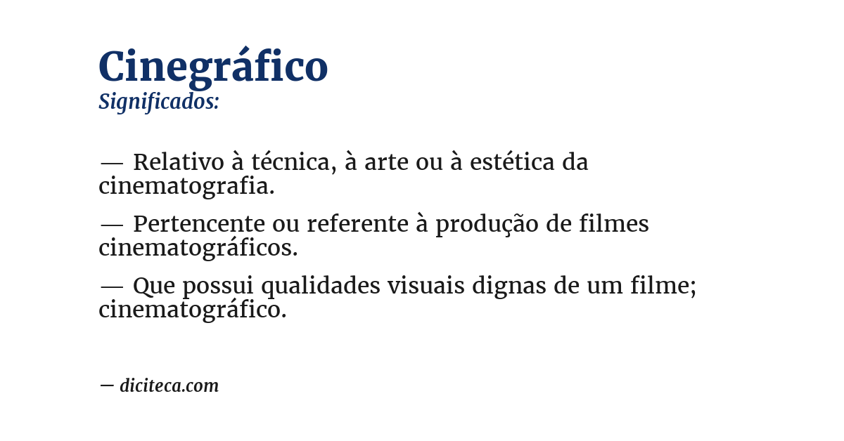 Significado de cinegráfico