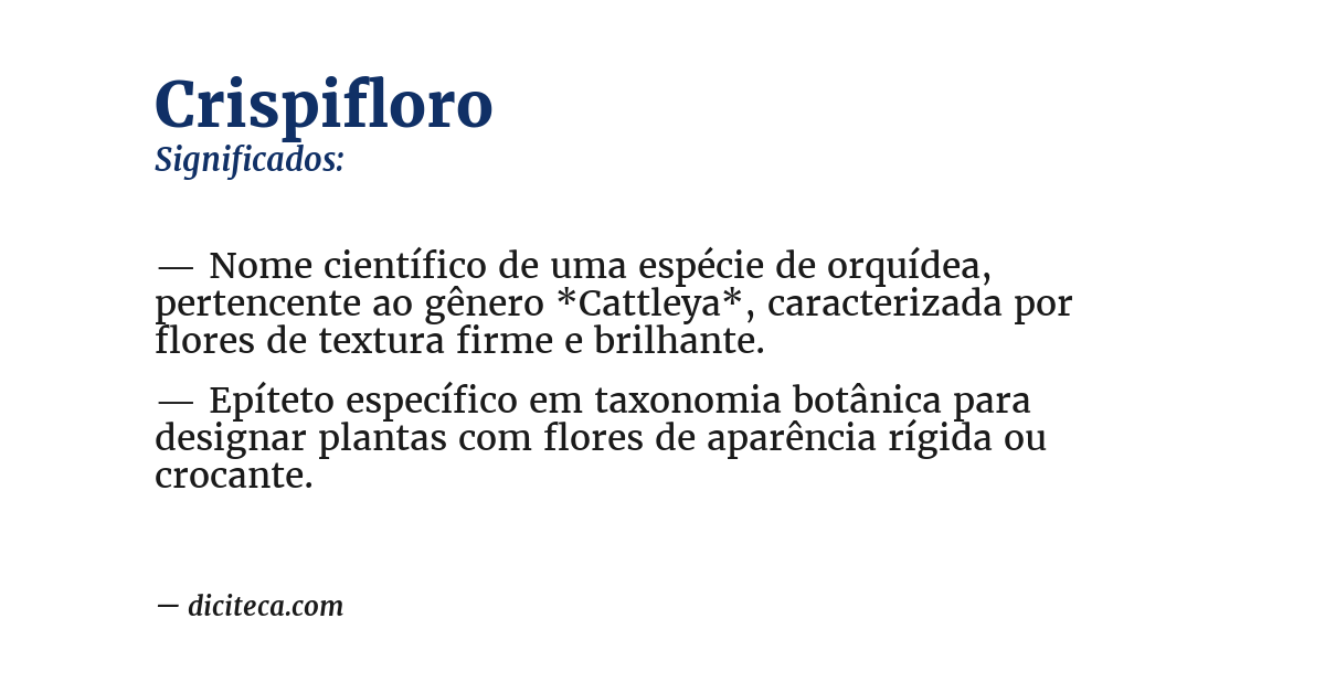 Significado de crispifloro