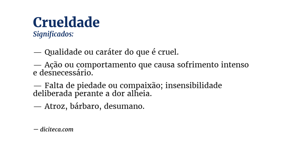 Significado de crueldade