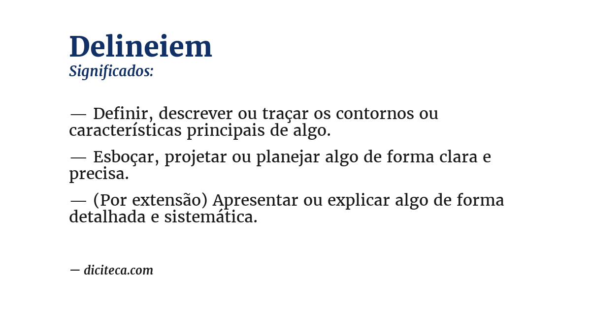 Significado de delineiem