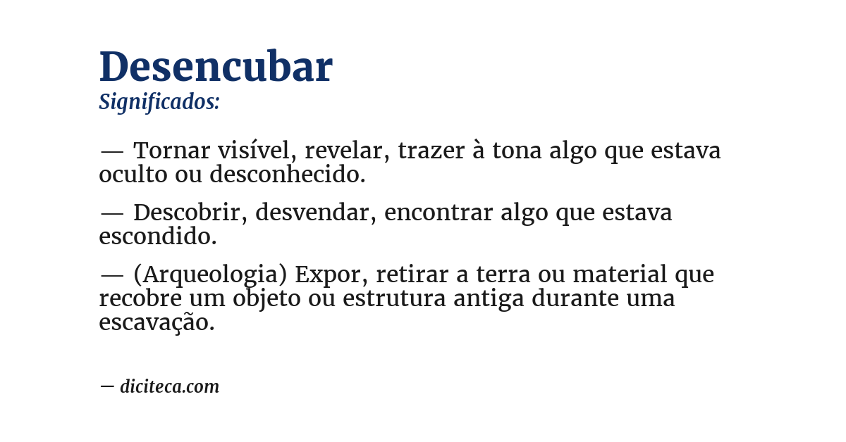 Significado de desencubar