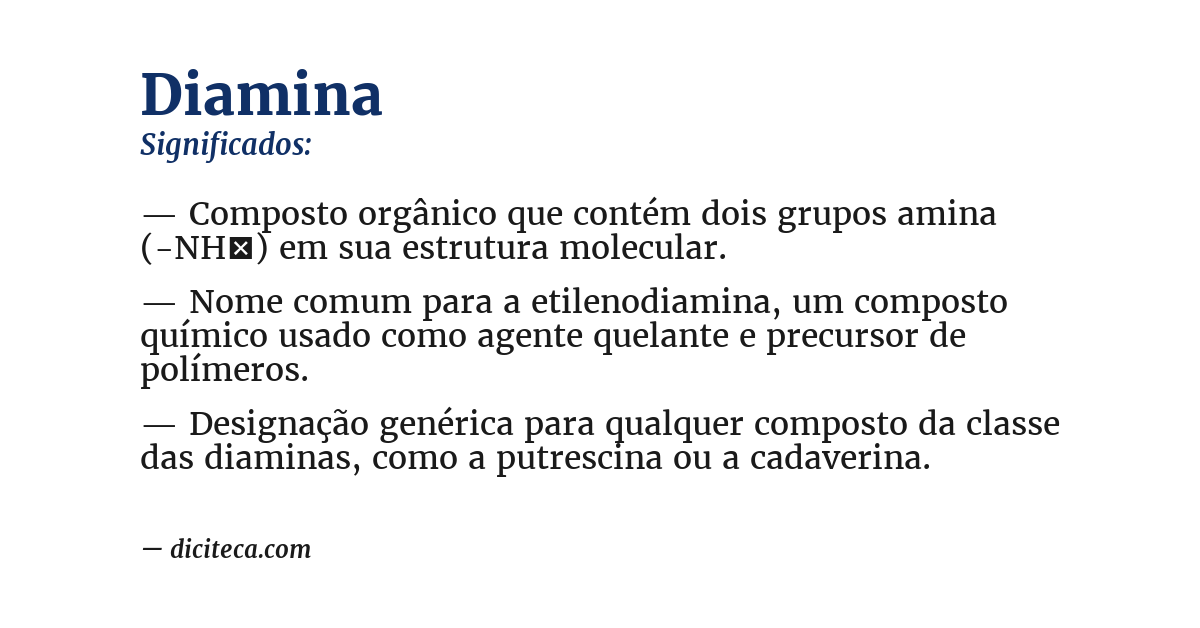 Significado de diamina