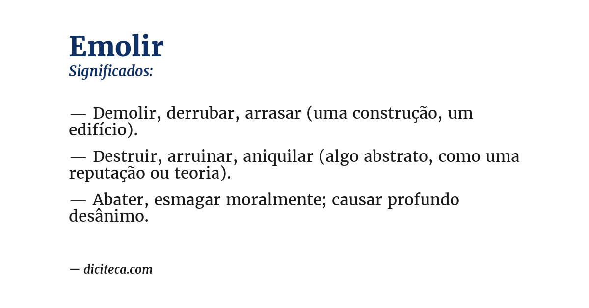 Significado de emolir
